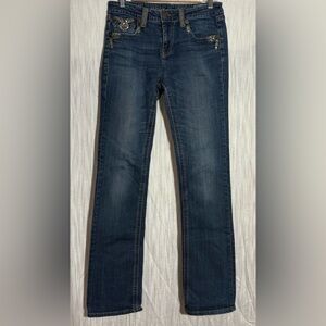 Grace in LA Dark Blue Straight Leg Jeans